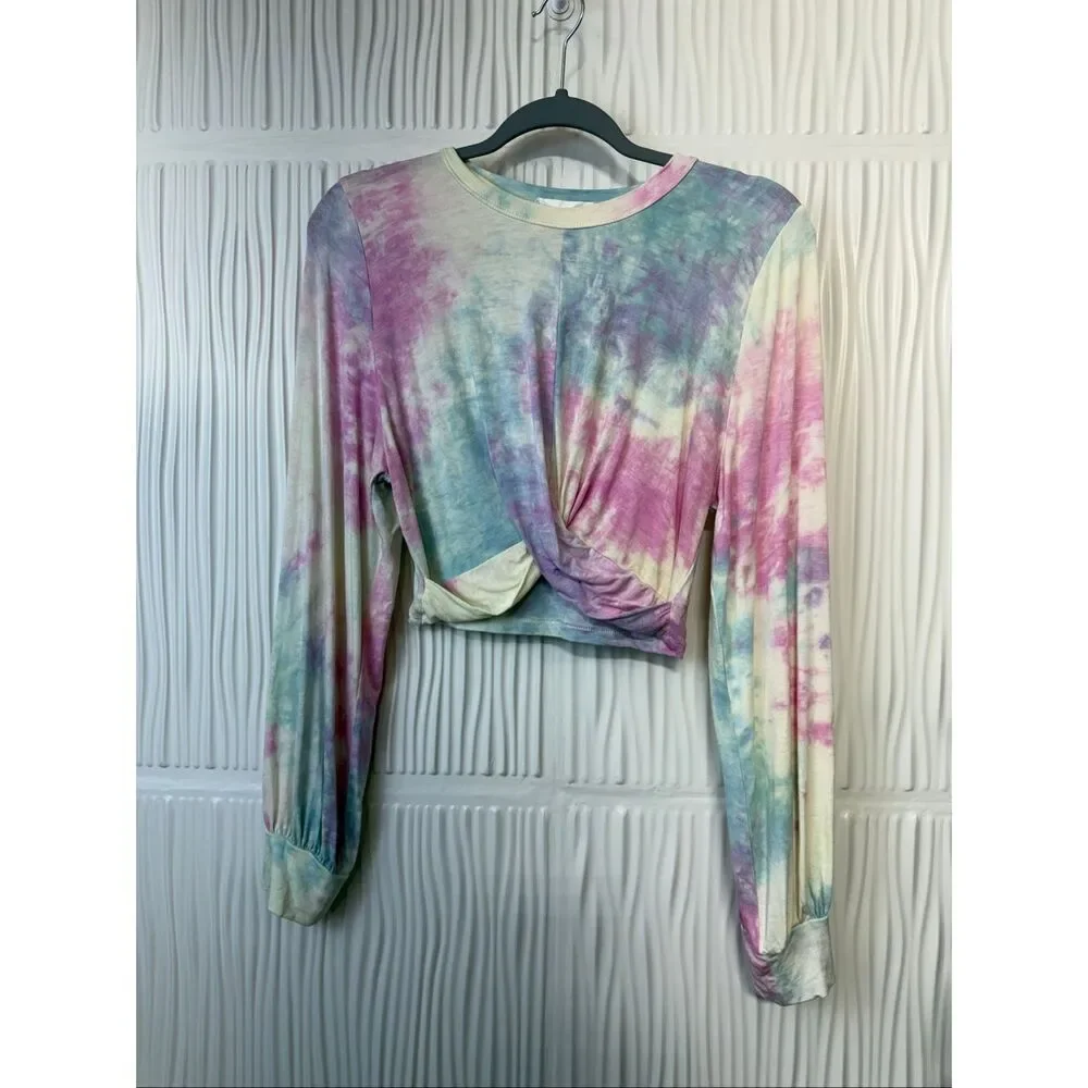 BEACH RIOT PASTEL TIE DYE MARLEY CROP TOP - Picture 2 of 6